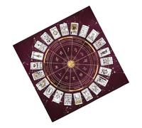 Tarot Table Cloth - Black Soft Astrology Oracle Mat, Elegant Square Divination Pad, Decorative Metaphysical Game Playing Mat | Mystical Decor Set For Astrology Oracles Use