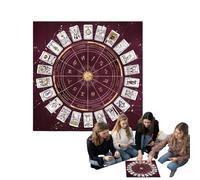Tarot Table Cloth - Flannel Divination Mat, Mystical Altar Cover | Soft Horoscope Board for Card Spreads, Protective Ritual Pad for Spiritual Readings, Diys Ceremony Deck Surfaces for Wiccan Practice