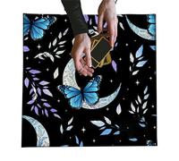 Tarot Table Cloth for Reading - Witch Tablecloth Celestial Tarot Deck Square Wall Tablecloth Holy Place Home Decor Butterfly and Sea of Flowers