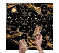 Tarot Table Cloth - Non-Slip Waterproof Foldable Pad,Tarot Card Mat,for Fortune Telling Divination Spiritual Ritual Beginner Readers