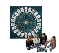 Tarot Table Cloth - Square Altar Mat with Sacred Geometry, Premium Flannel Fabric for Card Protection, Soft-Touch Non-Slip Base, High-Contrast Symbolic Print, for Astrology Runes Spiritual Practice