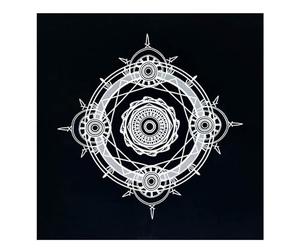 Tarot Tablecloth | 49 By 49 Centimeters Square Divination Mat | Tarot Spreader Cloth,For Tarot Leggings Spiritual Practice Meditation Living Room Family Gathering