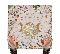 Tarot Tablecloth Altar Cloth - Square Fortune Telling Tablecloth, Board Game Blanket, Altar Accessories, Fabric Mat for Astrology, Oracle Cards, Cards, Witchcraft, Spiritual Rituals Mat