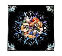 Tarot Tablecloth - Butterfly Flowers Print Finish Square Size Altar Mat Mysticism Oracle Divination Tapestry Soft Synthetic Fabric Reading Wrap | Overlays
