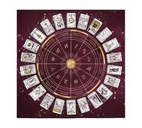 Tarot Tablecloth - Protects Card Edges and Square Brushed Fabric Material 49cm x 49cm + Foldable Portable Design Reinforced Fibre Fabric - For Reading Spreads and Boards