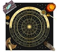 Tarot Tablecloth - Square Astrology Oracle Pad | Velvet Divinations Cloth, Mystical Fortune Reading Mat, Celestial Tarot Spread Cover, Esoteric Oracle Cloth For Psychic Insight, Spiritual Ritual Table