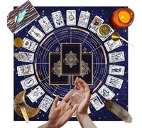 Tarot Tablecloth,Square Astrology Oracle Pad - Velvet Divinations Tablecloth, Delicate Astrology Oracle Pad For Reading Tarot