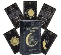 Tarot Tarot Meaning Cards - Complete Deck of 78 Esoteric Style Illustrated Cards - Tarot with Meanings Printed on Each Card