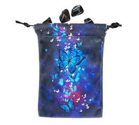 Tarot-Tasche - Tarot-Kartentasche, Oracle-Kartenbeutel Mit Kordelzug | Tarot-Tasche Mit Schmetterlingsmuster, Würfeltasche, Kartentasche, Schmuckbeutel, Kleine Geschenktüten, 5,12 X 7,09 Zoll