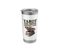 Tarot The Moth Original Card Gothic Book Stack Stainless Steel Insulated Tumbler