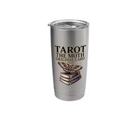 Tarot The Moth Original Card Gothic Book Stack Stainless Steel Insulated Tumbler