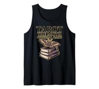 Tarot The Moth Original Card Gothic Book Stack Tank Top