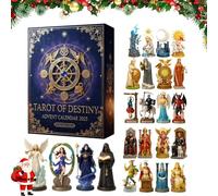 Tarots Advent Calendars 2025, 24 Day Tarot Ornaments Christmas Countdown Calenda, Hanging Ornaments Behind Every Door, 2d Acrylic Collectibles for Tarot Enthusiasts and Fantasy Lovers (1PC)