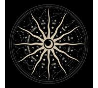 Tarots Tablecloth Thickened Nonslip Table Cloth Moon Phases Plant Table Cloth for Tabletop Game and Spiritual Readings