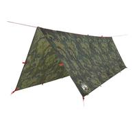 Tarp Camouflage Pattern Waterproof 406 x 306 cm 185T Polyester PU-Coated with Eyelets Lightweight Camping Accessories for Outdoor Trekking Beach Festival and Rain Cover