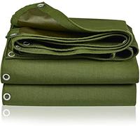 Tarp Canvas,Heavy Duty Waterproof for Outdoors, Truck, Water Resistant, UV Resistant Tarpaulin Cover for Car Boat Camping Firewood Woodpile(6.6 x 6.6 Feet)