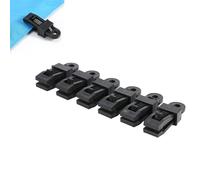 Tarp Clips, 6PCS High Strength Plastic Tarp Clamps Heavy Duty Lock Grip Car Cover Clamp Tent Tighten for Outdoor Camping, 3.34x1.18x 0.78in