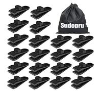 Tarp Clips Heavy Duty Lock Grip, 20 Pcs Tarp Clamps, Pool Cover Clips, Shark Tent Fasteners Holder for Camping, Awnings, Car Cover,Pool Cover, Boat Cover (20clips+1bag)