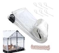 Tarp for Chicken Coop | Clear Poultry Enclosure Wrap with Cords - Insulation Chicken Coop Winter Wrap,for Small Farm Animal Shelter Lawn