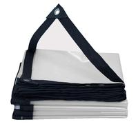 Tarp Waterproof 1.8x8m/5.9x26.2ft, Clear Heavy Duty Tarps with Grommets, Outdoor Transparent Tarp Cover for Camping Chicken Coop Garden Plants Anti-Tear Tarpaulins