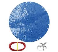 TARPAL 8ft Round Small tarp Waterproof 8mil Poly Tarps Multifunctional Tarpaulin Dust and UV Resistance Outdoor Cover for Pet House/Tent Under The tarp Etc.（Blue/Black）