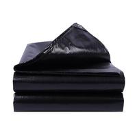 Tarpaulin 130 x 190 cm Heavy Duty, with Eyelets Tarp Sheet Cover Easy to Wash for Garden Furniture Camping Ground Sheet Truck Cover, Black