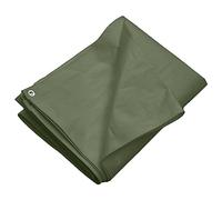 Tarpaulin 260 g/m² HDPE 8 x 8 m Green with Eyelets and Edge Reinforcement Weatherproof Tear-Resistant Waterproof Protective Tarpaulin for Garden Camping Pool Car Furniture Wood