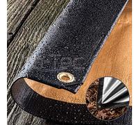 Tarpaulin 270GSM Extra Heavy Duty Builders Waterproof Ground Sheet Cover Black & Gold 10ft x 20ft (3m x 6m)