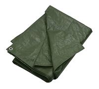 Tarpaulin 4 x 4 m Green 180 g/m² HDPE with Eyelets Weatherproof Tear-Resistant Waterproof for Garden Camping Construction Protective Tarpaulin Outdoor Cover