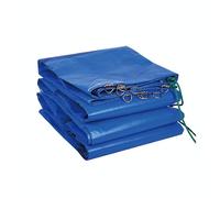 Tarpaulin 4m x 15m Thicken Tarpaulin Waterproof Heavy Duty 240GSM PE Tarp Cover for Garden Wood Camping Groundsheet Construction Resistant Tear-Proof Mould-Proof Rope-Reinforced Edges