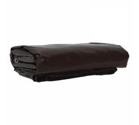 Tarpaulin, 650 g/m², brown canvas with PVC coating, 1.5 x 10 m, waterproof, tear-resistant, weatherproof, UV-resistant with eyelets, edge reinforcement for garden, construction, car, outdoor