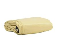 Tarpaulin 650 g/m² Canvas with PVC Coating Beige 3 x 3 m Waterproof Tear-Resistant Weatherproof with Eyelets and Edge Reinforcement for Garden, Car, Camping, Outdoor Protection in Wind and Rain