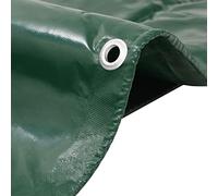 Tarpaulin 650 g/m² Green 4 x 8 m with Eyelets Tear-Resistant Water-Repellent UV-Resistant Weatherproof for Garden Construction Car Boat Camping Outdoor Protection and Cover