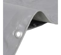 Tarpaulin 650 g/m² Grey 4 x 5 m with Eyelets, Tear-Resistant, Waterproof, UV-Resistant, Weatherproof, with Reinforced Edges, Ideal for Garden, Construction, Camping, Car, Boat, Trailer Protection