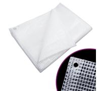 Tarpaulin 8x10m White LDPE/HDPE Mesh 140g/m² Waterproof Eyelets 50cm Reinforced