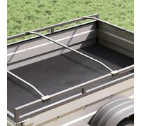 Tarpaulin Bracket Aluminium 136-218 cm Silver Adjustable 2pc Trailer Lightweight