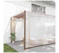 Tarpaulin Clear 12x12 m PE Waterproof 70% Transparent with Eyelets Black Lined+