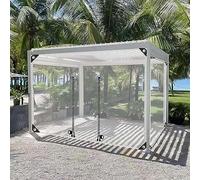 Tarpaulin Clear,Heavy Duty Pvc Side Panels with Zips,Weather Resistant Waterproof Curtain,0.3mm,400g/㎡,Outdoor Thicken Plastic Sheet Tarp Cover,Tarps to Cover Sun and Rain,WxH-2.2x2.8m/7.2x9.2ft