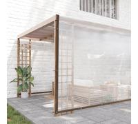 Tarpaulin Clear PE 10x10m Transparent with Black Trim, 140g/m², Eyelets UV Heavy