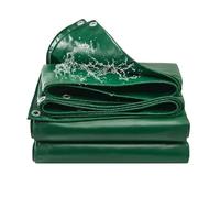 Tarpaulin Cover 2.3 x 3.6 m with Reinforced Loops - Tear-Resistant UV Protection Tarp Groundsheet Sheet Cover with Rope Waterproof for Multipurpose Outdoor Use, Green