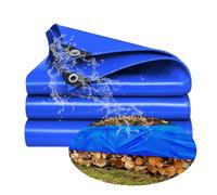 Tarpaulin Cover 3.4 x 9 m Anti-Uv Waterproof Tarp Cover, Mould-Resistant, Easy to Wash Indoor Dust with Rope Waterproof for Multipurpose Outdoor Use, Blue