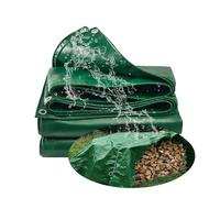 Tarpaulin Cover 5.2 x 8.5 m Anti-Uv Waterproof Tarp Cover, Mould-Resistant, Easy to Wash Indoor Dust with Rope Waterproof for Multipurpose Outdoor Use, Green