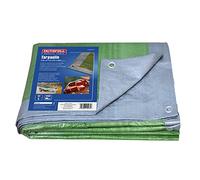 Faithfull FAITARP129 Tarpaulin Green/Silver 3.6 x 2.7M (12ft x 9ft) 80gsm