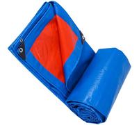 Tarpaulin Heavy Duty Waterproof 155 x 250 cm Tarpaulin Cover 160 G ㎡, UV Resistant Easy Foldable Multipurpose, Reinforced Eyelets for Caravan Car Cover, Blue