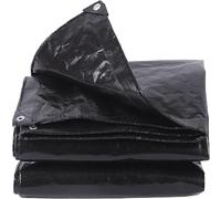 Tarpaulin Heavy Duty Waterproof 240 x 330 cm Cover Tarp Ground Sheet 160 G ㎡, Windproof Tear Resistant Easy to Wash for Furniture Ground Covers, Black