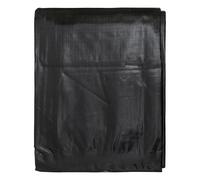 Tarpaulin Regular And Heavy Duty Waterproof Cover Tarp Ground Sheet Multi Sizes Transparent Blue Silver Clear Camo Army (Black (250GSM), 6 x 6m)