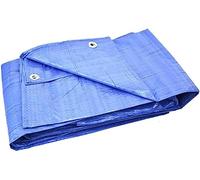 Tarpaulin Regular And Heavy Duty Waterproof Cover Tarp Ground Sheet Multi Sizes Transparent Blue Silver Clear Camo Army (Blue (70GSM), 2 x 2m)