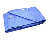 Tarpaulin Regular And Heavy Duty Waterproof Cover Tarp Ground Sheet Multi Sizes Transparent Blue Silver Clear Camo Army (Blue (70GSM), 8 x 12 m)