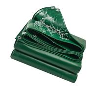 Tarpaulin Sheet 155 x 300 cm with Reinforced Loops - Tear-Resistant UV Protection Weatherproof Camping Ground Sheet with Rope Waterproof Cover for Multipurpose Outdoor Use, Green