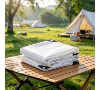 Tarpaulin Sheet Tarpaulin Heavy Duty 120x250cm White | Protective Groundsheet Weatherproof Dust Snow Uv For Furniture Pool Wood